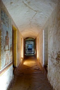 Entering a burial tomb