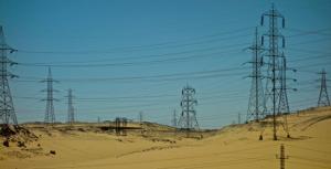 Power lines stem from the new dam in every direction