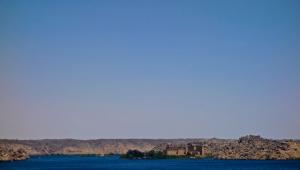 Our first look at Lake Nasser from the High Dam 
