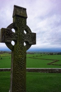 A Celtic-knotted cross overlooks the plains of Tipperary